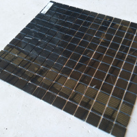 Мозаика из мрамора D-CORE ZM-8816M Nero Marquina 20x20x4 (305x305) мм глянцевая на сетке