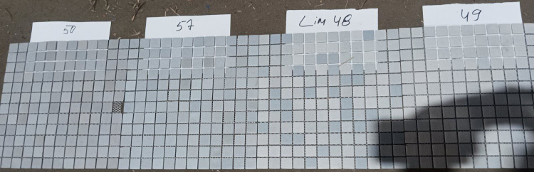 Мозаика стеклянная АкваМо Limited Edition 57 на сетке