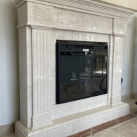 Портал для камина Bravo Александрия Botticino мрамор бежевый прямой Портал для камина Bravo Александрия Botticino мрамор бежевый прямой