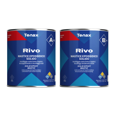 Клей епоксідний Tenax Rivo A+B чорний 2 л густий морозостійкий для каменю агломерату кераміки
