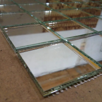 Мозаїка дзеркальна DecorStoneHub Zs-3838-Z срібляста 318х318 мм на фартух та для передпокою