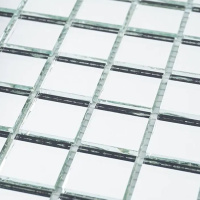 Мозаїка дзеркальна DecorStoneHub Zs-3838-Z срібляста 318х318 мм на фартух та для передпокою