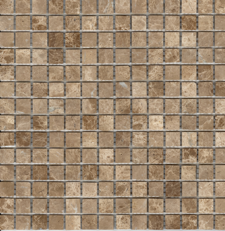 Мозаїка з мармуру D-CORE ZM-8819M Emperador Light 20x20x4 (305x305) мм глянцева на сітці