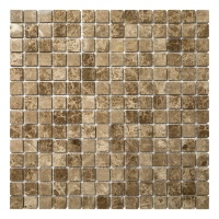 Мозаика из мрамора D-CORE ZM-8819M Emperador Light 20x20x4 (305x305) мм глянцевая на сетке
