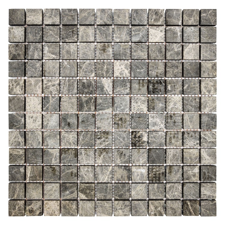 Мозаїка з мармуру Матова МКР-2СН (23x23) Emperador Dark TR