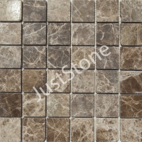 Мозаика из мрамора Матовая МКР-3СН (47x47) Emperador Dark TR
