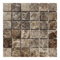 Мозаика из мрамора Матовая МКР-3СН (47x47) Emperador Dark TR