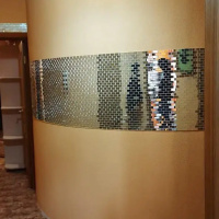 Мозаїка дзеркальна DecorStoneHub Zs-brik-Z срібляста 338х318 мм цегляна кладка для спальні та ванної
