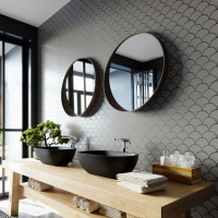 Мозаика керамическая Kotto Ceramica SCALES SC 6019 Silver 240 x 240 x 9 ( 0,037 m.2 )