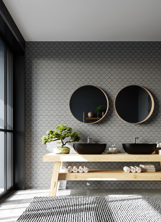 Мозаика керамическая Kotto Ceramica SCALES SC 6019 Silver 240 x 240 x 9 ( 0,037 m.2 )