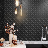 Мозаика керамическая Kotto Ceramica SCALES SC 6022 Graphite Black 240 x 240 x 9 ( 0,037 m.2 )