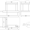 Портал для камина Bravo Техно-2 Polaris + Nero Marquina мрамор белый/черный угловой
