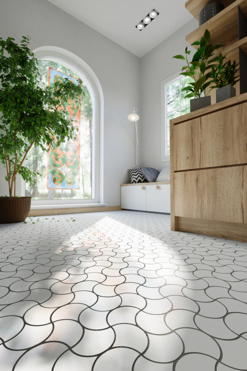 Мозаика керамическая Kotto Ceramica SCALES SC 6024 White 240 x 240 x 9 ( 0,037 m.2 )