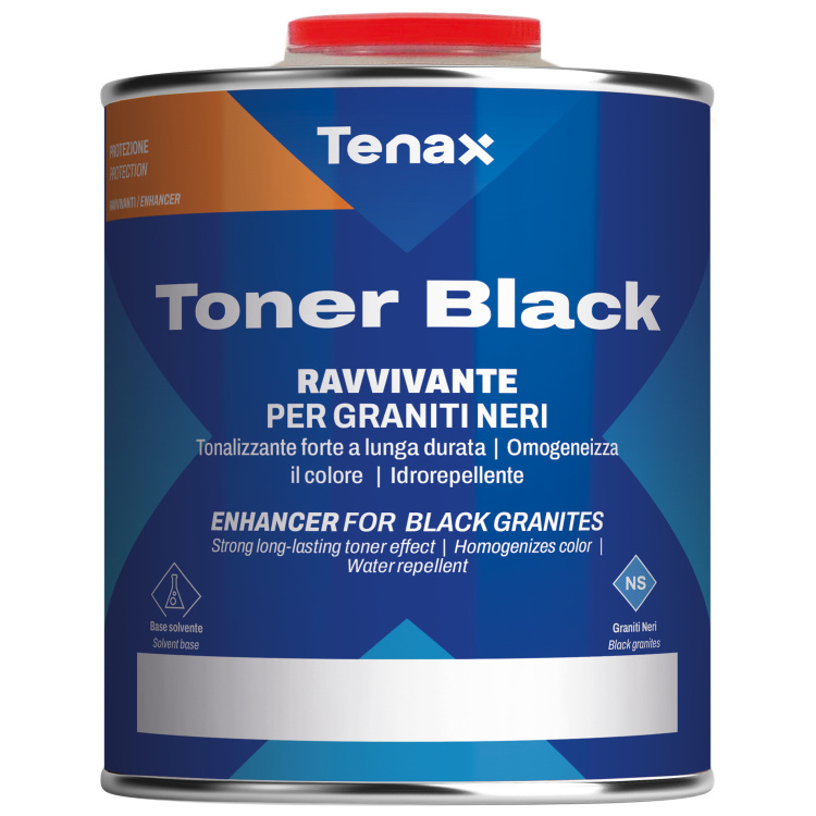Пропитка защитная Tenax Toner Black 1 л, водо-масло- грязеотталкивающая, тонирующая, для черного гранита