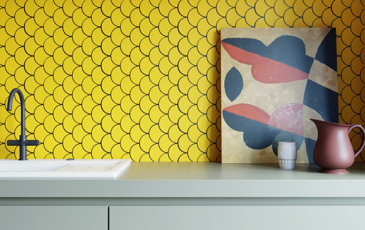Мозаика керамическая Kotto Ceramica SCALES SC 6025 Dark Yellow 240 x 240 x 9 ( 0,037 m.2 )