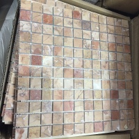 Мозаика из мрамора Полированная МКР-2П (23x23) 6 мм Terracotta Mix