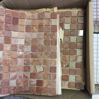 Мозаика из мрамора Полированная МКР-2П (23x23) 6 мм Terracotta Mix