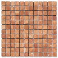 Мозаика из мрамора Полированная МКР-2П (23x23) 6 мм Terracotta Mix