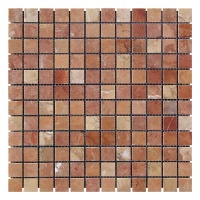 Мозаика из мрамора Полированная МКР-2П (23x23) 6 мм Terracotta Mix