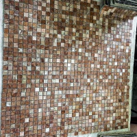 Мозаика из мрамора Полированная МКР-2П (23x23) 6 мм Terracotta Mix
