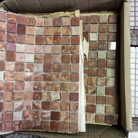 Мозаика из мрамора Полированная МКР-2П (23x23) 6 мм Terracotta Mix