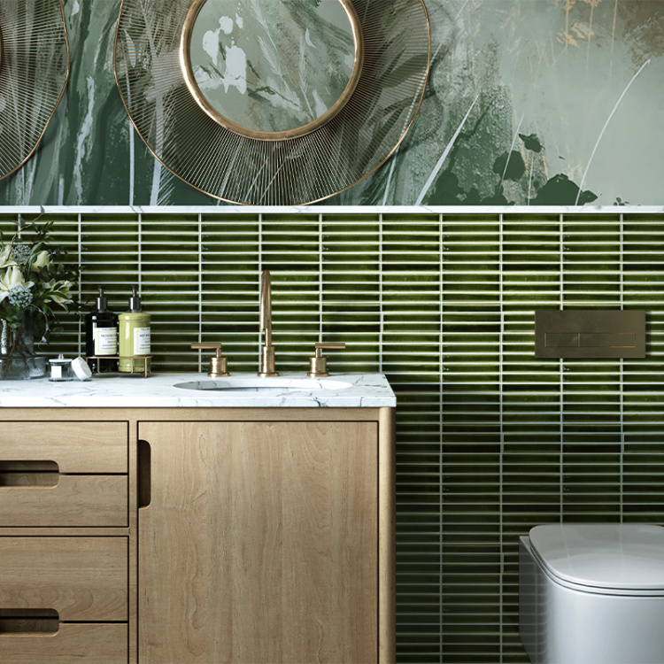 Мозаїка із керамограніту Mozaico de Lux CL-MOS GTTB23606(BHZT06242) Green