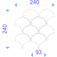Мозаїка керамічна Kotto Ceramica SCALES SCP 6053 240 x 240 x 9 (0,037 m.2)