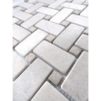 Мозаика Vivacer N49 Beige Marble Mosaic Tumbled Basket Weave