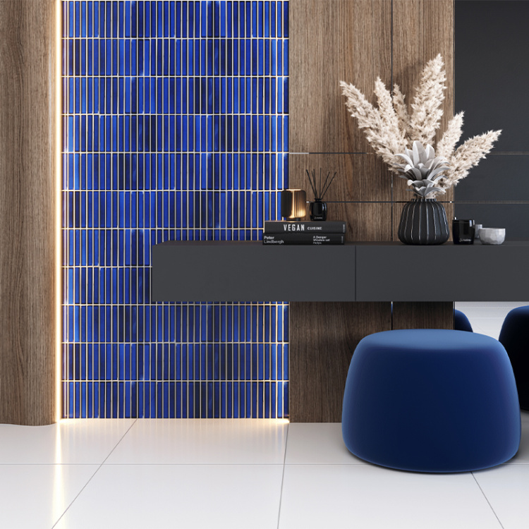 Мозаика из керамогранита Mozaico de Lux CL-MOS GTTA27617(BHZX08258) Dark blue