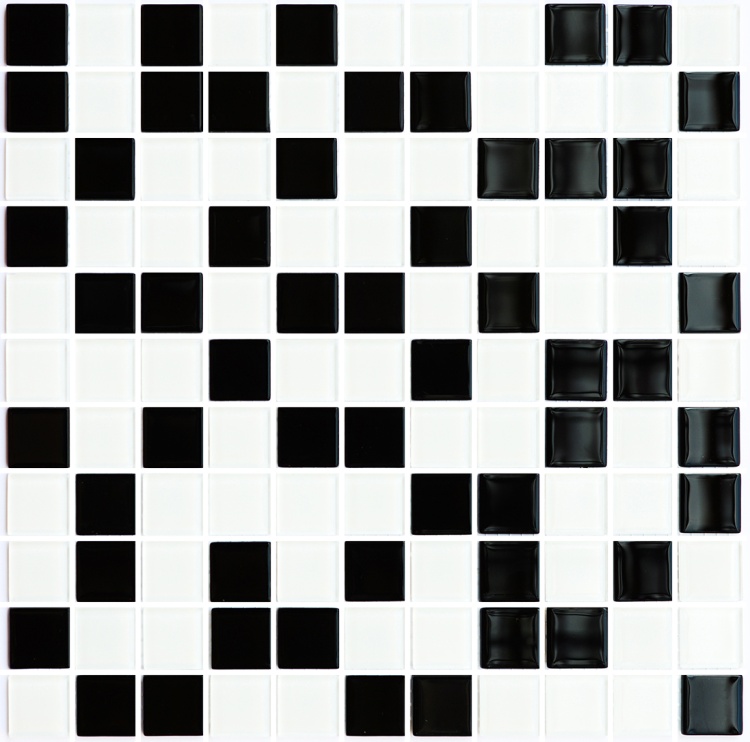 Мозаїка керамічна Kotto Ceramica GM 4001 C2 black/white 300 х 300 х 4 ( 25 х 25 )