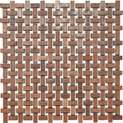 Мозаика из керамогранита Kotto Ceramica MI7 10200516C Noce 300x300х10 (прямоугольник 10x20)