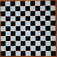 Мозаика керамическая Kotto Ceramica GM 4002 CC black/white 300 х 300 х 4   ( 25 х 25 )