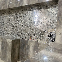 Мозаїка дзеркальна DecorStoneHub Zs-mix-ZSG сріблясто-графітовий мікс з сатином 304х304 мм для бару