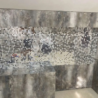 Мозаїка дзеркальна DecorStoneHub Zs-mix-ZSG сріблясто-графітовий мікс з сатином 304х304 мм для бару