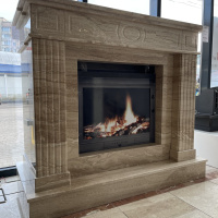 Портал для каміна Bravo Оскар Daino Reale мармур бежевий прямий