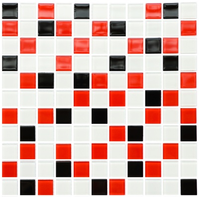 Мозаика керамическая Kotto Ceramica GM 4007 C3 black/red m/white  300 х 300 х 4   ( 25 х 25 )