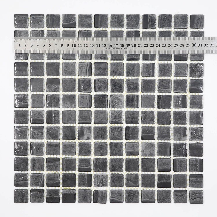 Мозаика стеклянная CEMENTO GREY AquaMo