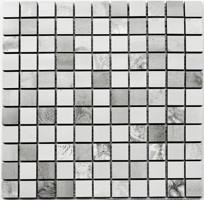 Мозаїка керамічна Kotto Ceramica СМ 3021 C3 impresion/gray/white 300 х 300 х 9 ( 25 х 25 )