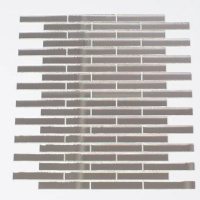 Мозаїка дзеркальна DecorStoneHub Zs-stik-Z срібляста 338х320 мм соломка для подіумів та сцен