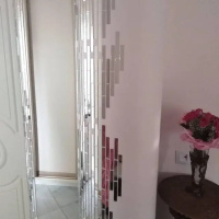 Мозаїка дзеркальна DecorStoneHub Zs-stik-Z срібляста 338х320 мм соломка для подіумів та сцен