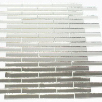 Мозаїка дзеркальна DecorStoneHub Zs-stik-Z срібляста 338х320 мм соломка для подіумів та сцен