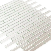Мозаїка дзеркальна DecorStoneHub Zs-stik-Z срібляста 338х320 мм соломка для подіумів та сцен