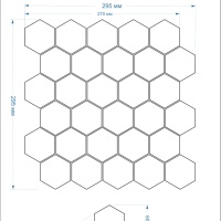 Мозаїка керамічна Kotto Ceramica HEXAGON HP 6032 Мат 295 х 295 х 9