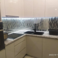 Мозаїка дзеркальна DecorStoneHub Zs-stik-ZS срібляста з сатином 338х320 мм стік для коридору та ніш