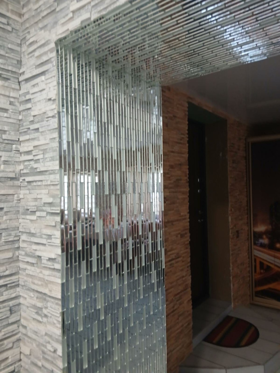 Мозаїка дзеркальна DecorStoneHub Zs-stik-ZS срібляста з сатином 338х320 мм стік для коридору та ніш