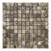 Мозаика из мрамора Полированная МКР-2П (23x23) Emperador Dark TR