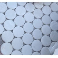 Мозаїка скляна V-MOS TGS3506YX-BY White (35 мм) Mozaico De Lux