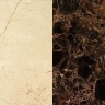 Портал для камина Bravo Барселона Crema Marfil + Emperador Dark мрамор бежевый/коричневый прямой