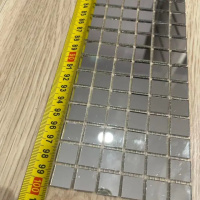Мозаїка дзеркальна DecorStoneHub Zs-смуга-Z срібляста 1000х85 мм квадрат для інкрустації сходів