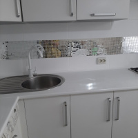 Мозаїка дзеркальна DecorStoneHub Zs-смуга-Z срібляста 1000х85 мм квадрат для інкрустації сходів